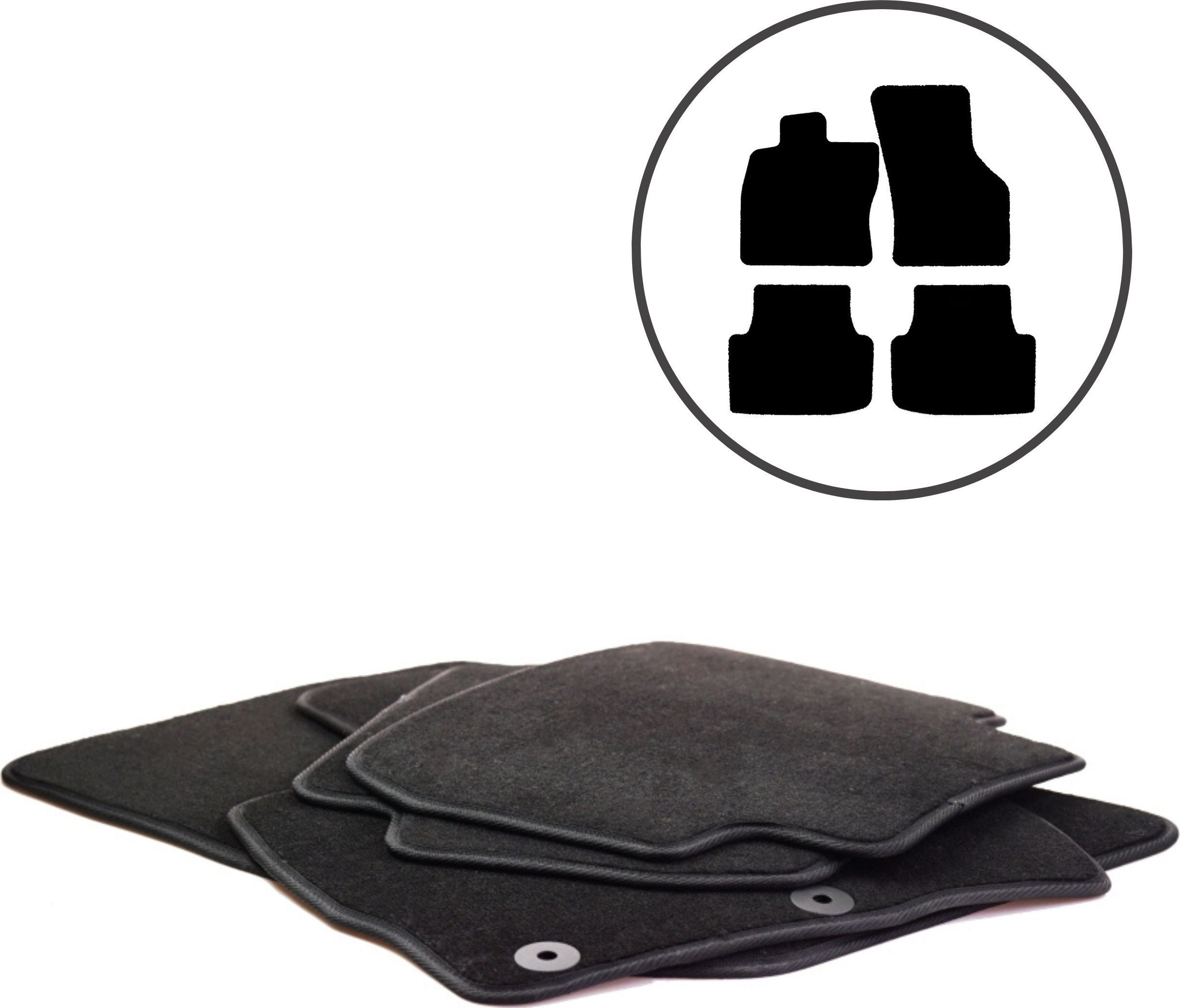 Dikel Dywaniki samochodowe welurowe 4szt. Seat Leon IV