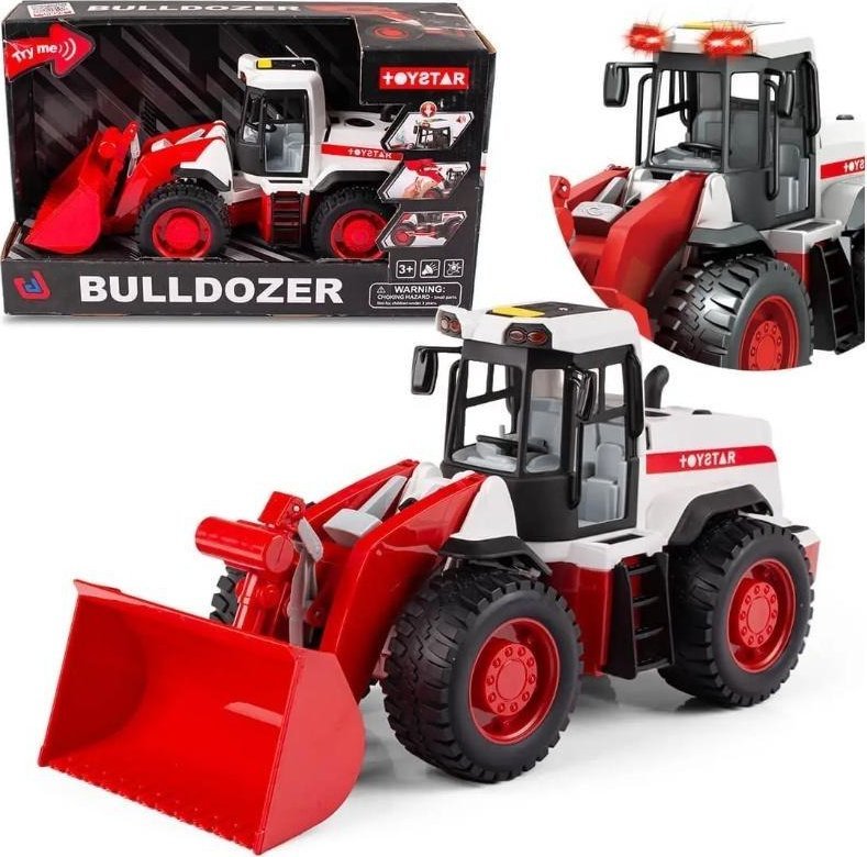 Spychacz, buldożer ruchome el. światło, dźwięk