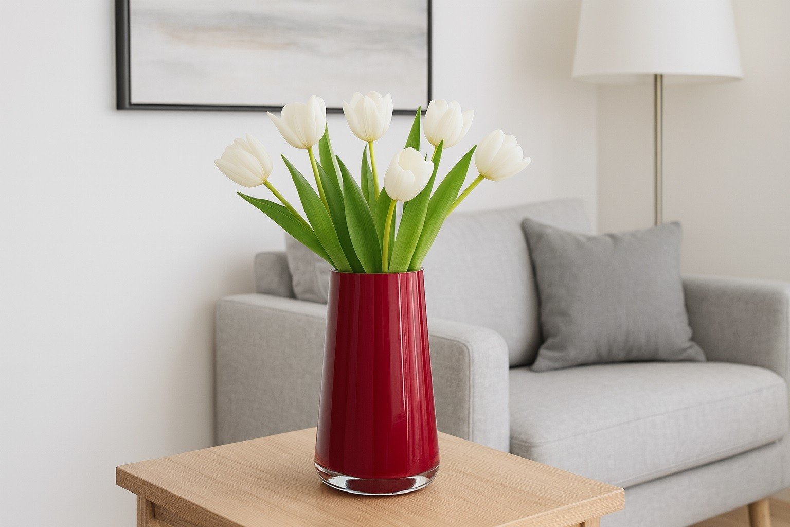 Wazon szklany 20 cm czerwień Asa Glass