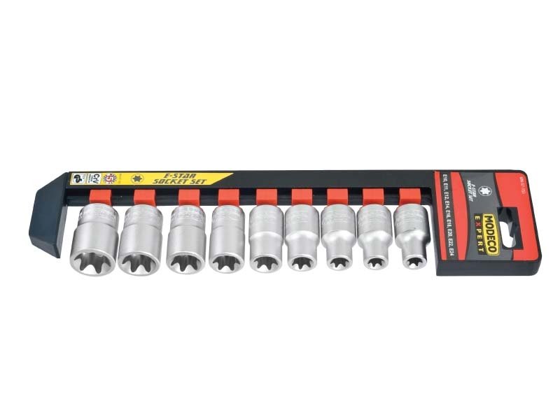Modeco Zestaw nasadek Torx 1/2" E10-E24 9szt. (MN-57-153)