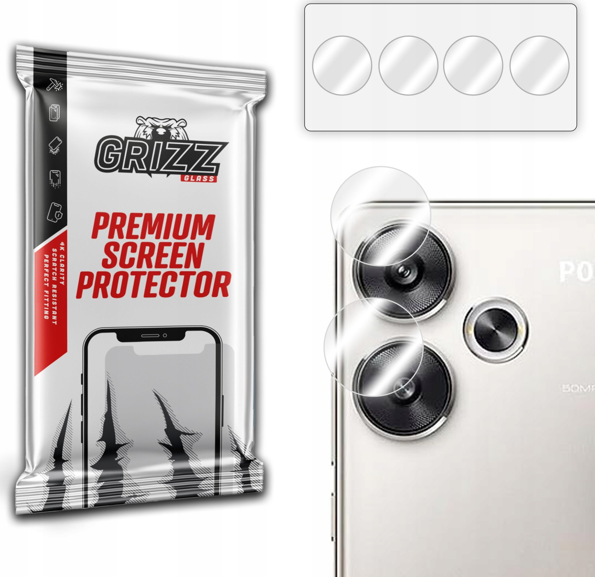 GrizzGlass Szkło na aparat GrizzGlass HybridGlass Camera do Xiaomi POCO F6