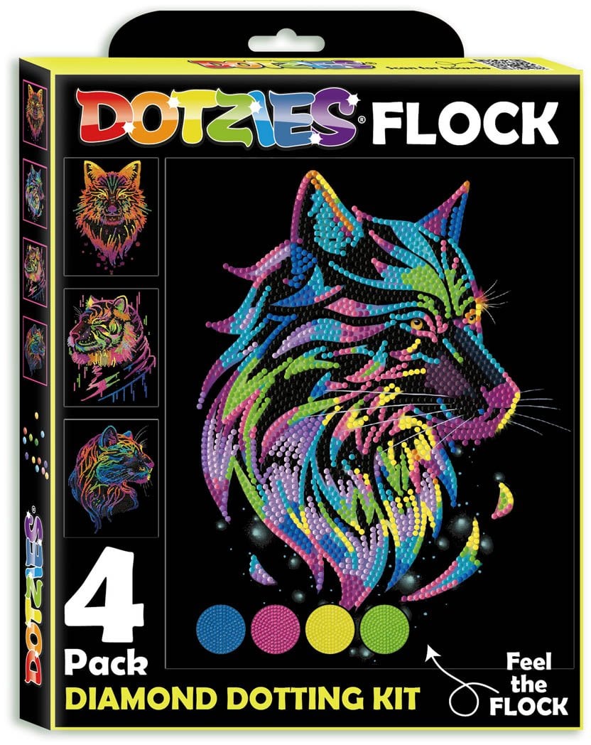 DIAMOND DOTZ ADULTS FLOCKED WILD NEON