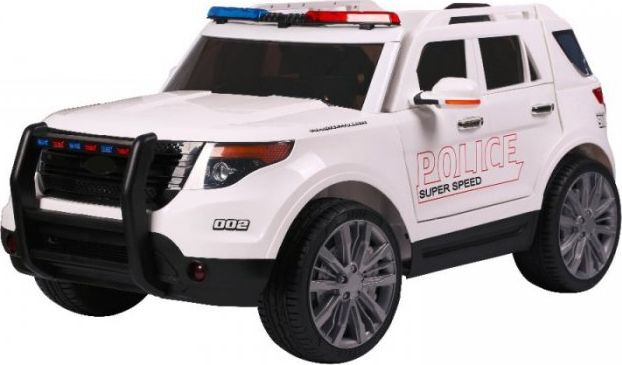 Super-Toys MEGA POLICJA Z MEGAFONEM I RADIEM, MIĘKKIE KOŁA/9935