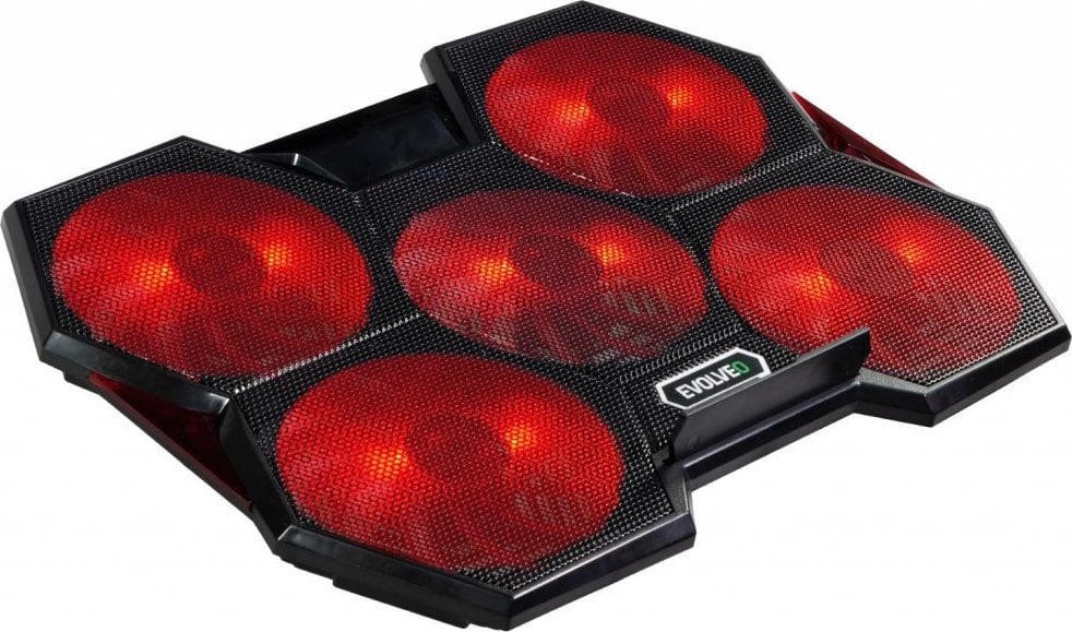 Evolveo EVOLVEO Ania 14, chladicí podstavec pro notebook, červené podsvícení