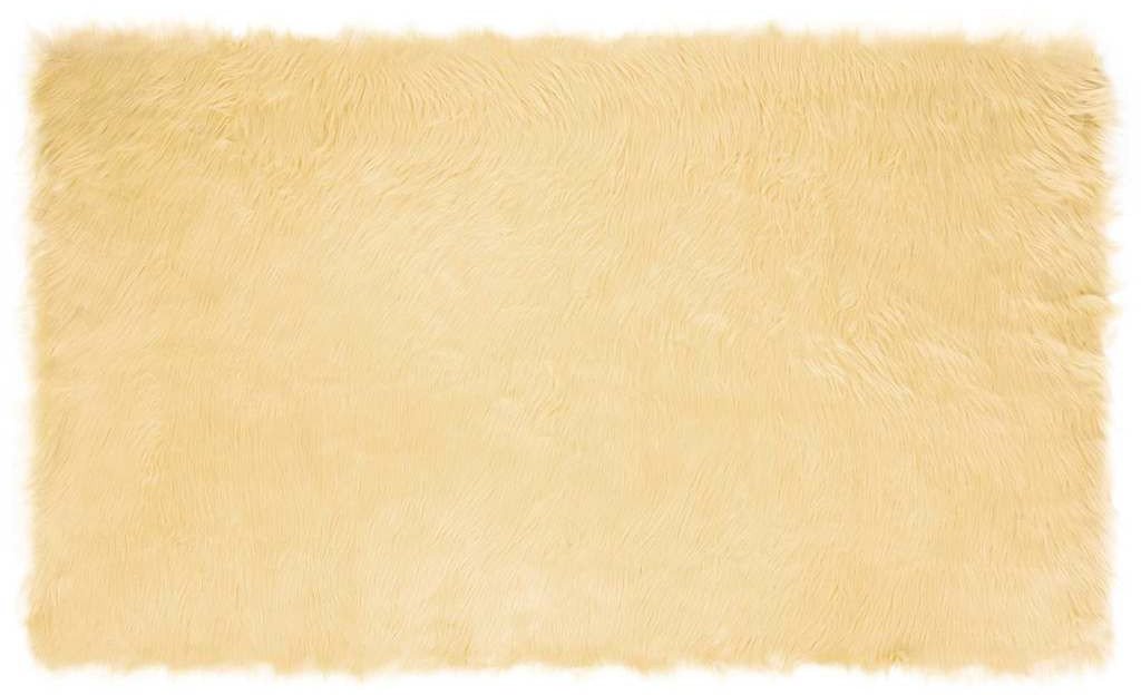 vidaXL Sztuczny dywan owczy kremowy 100 x 200 cm Poliester