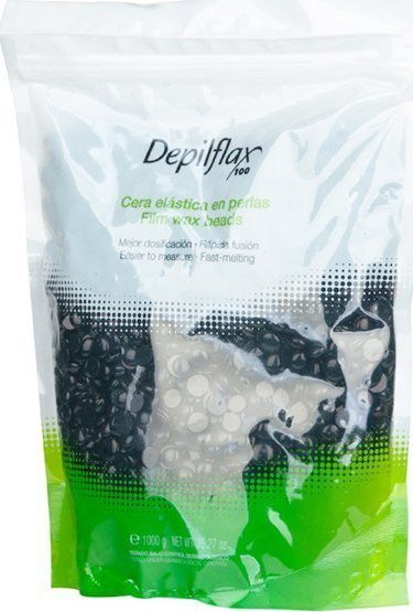 Depilflax DEPILFLAX 100 ELASTYCZNY WOSK DO DEPILACJI O NISKIEJ TEMPERATURZE TOPNIENIA PERŁOWY NEGRA CZARNY 1000 G