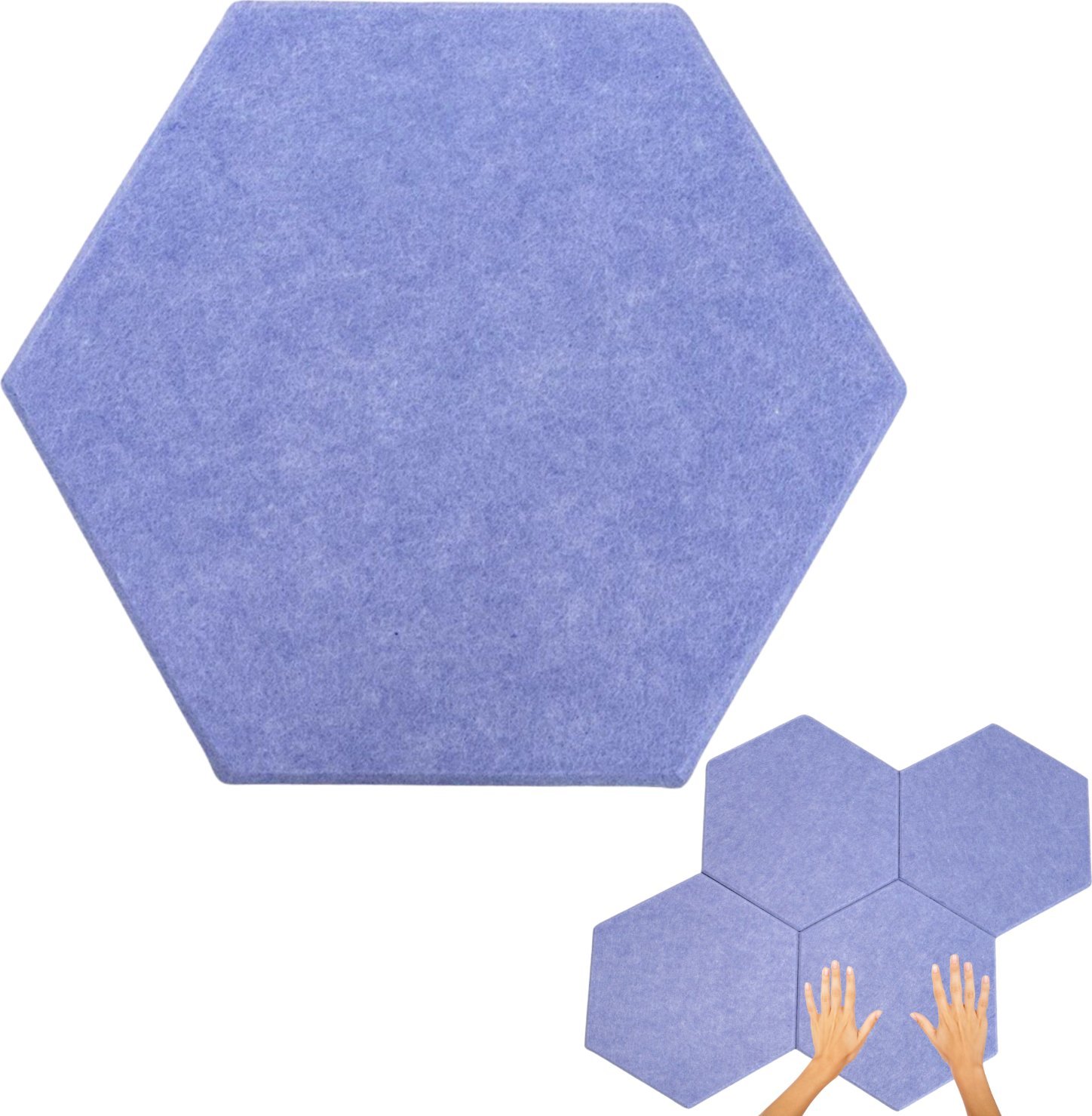 Iteams4Now Panele ścienne filcowe 3d heksagon zagłówek samoprzylepne akustyczne soft