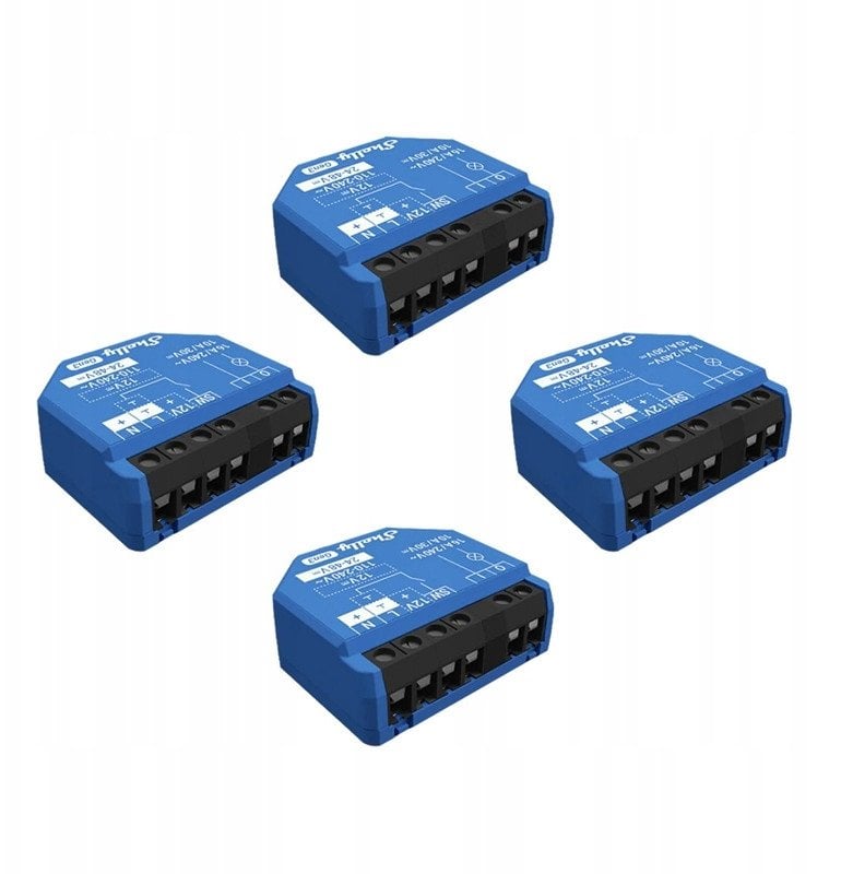 Shelly Relais "1 Gen3 4er Pack" max 16A 1 Kanal WLAN BT