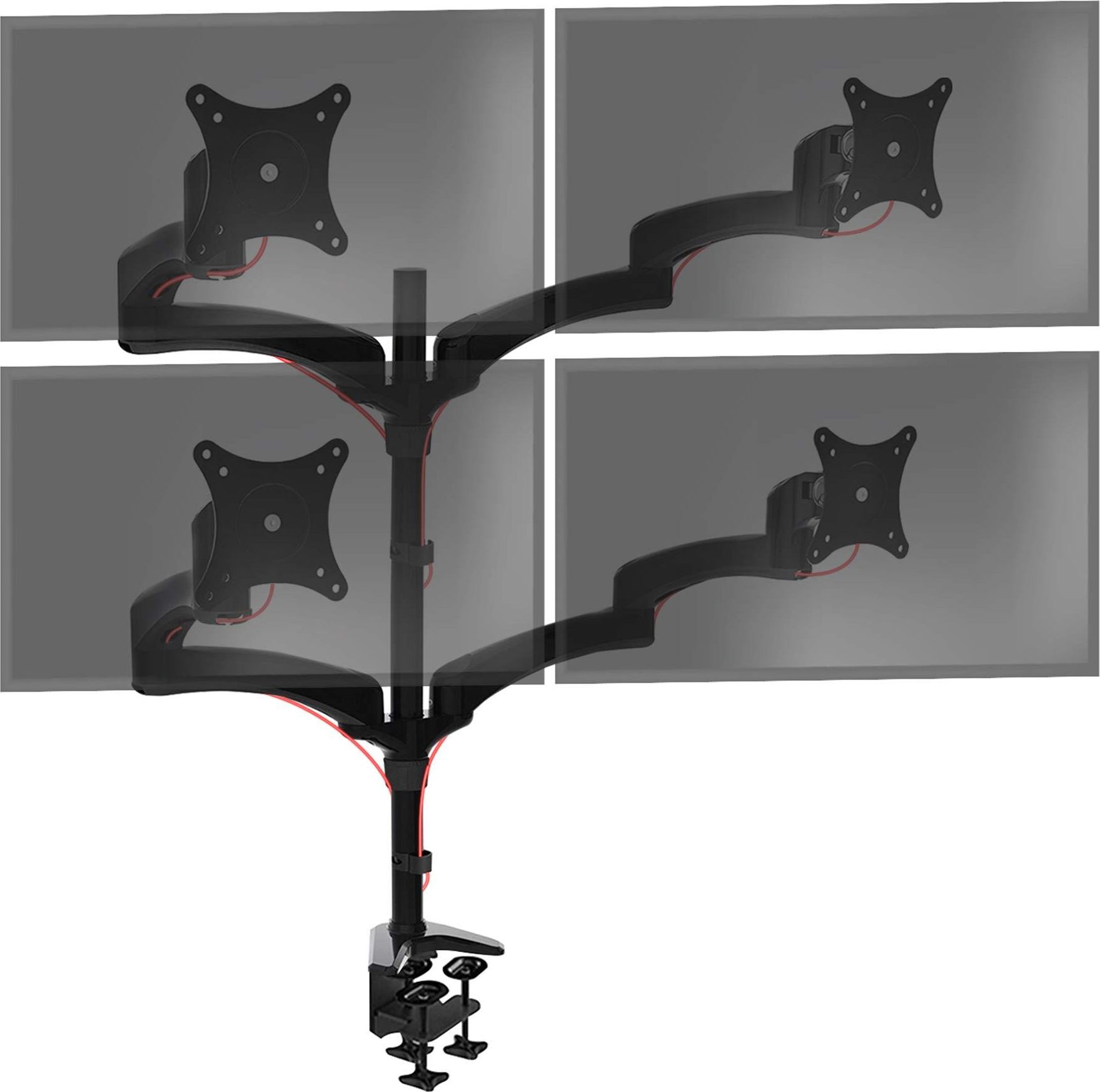 Duronic Uchwyt biurkowy na 4 monitory 15" - 27" DM454 (H5-J105-9RNY)