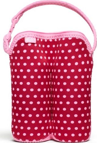 Built Built Bottle Buddy - Termoopakowanie Do Butelek Podwójne (baby Pink Mini Dots)