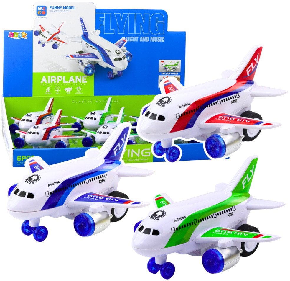 Samolot Pasażerski Na Baterie Światła Dźwięki Napęd Mix