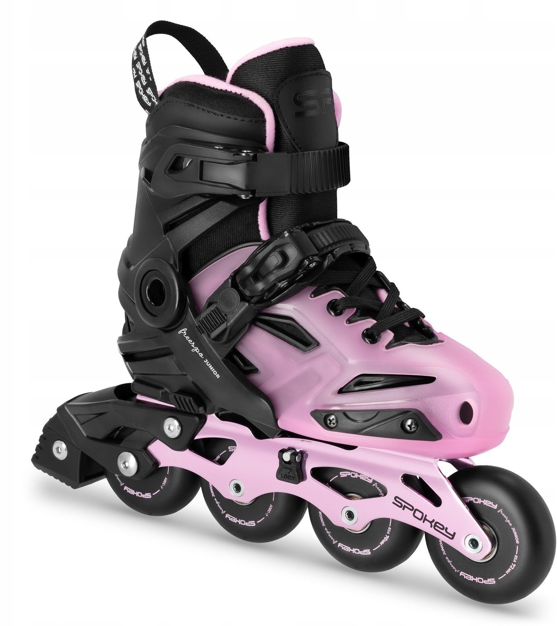 Rolki Spokey Freespo Junior rekreacyjne regulowane czarno-różowe r. 31-34