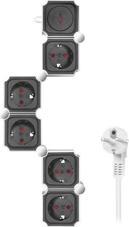 Listwa zasilająca LogiLink przeciwprzepięciowa 5 gniazd 1.5 m czarna (LPS277)