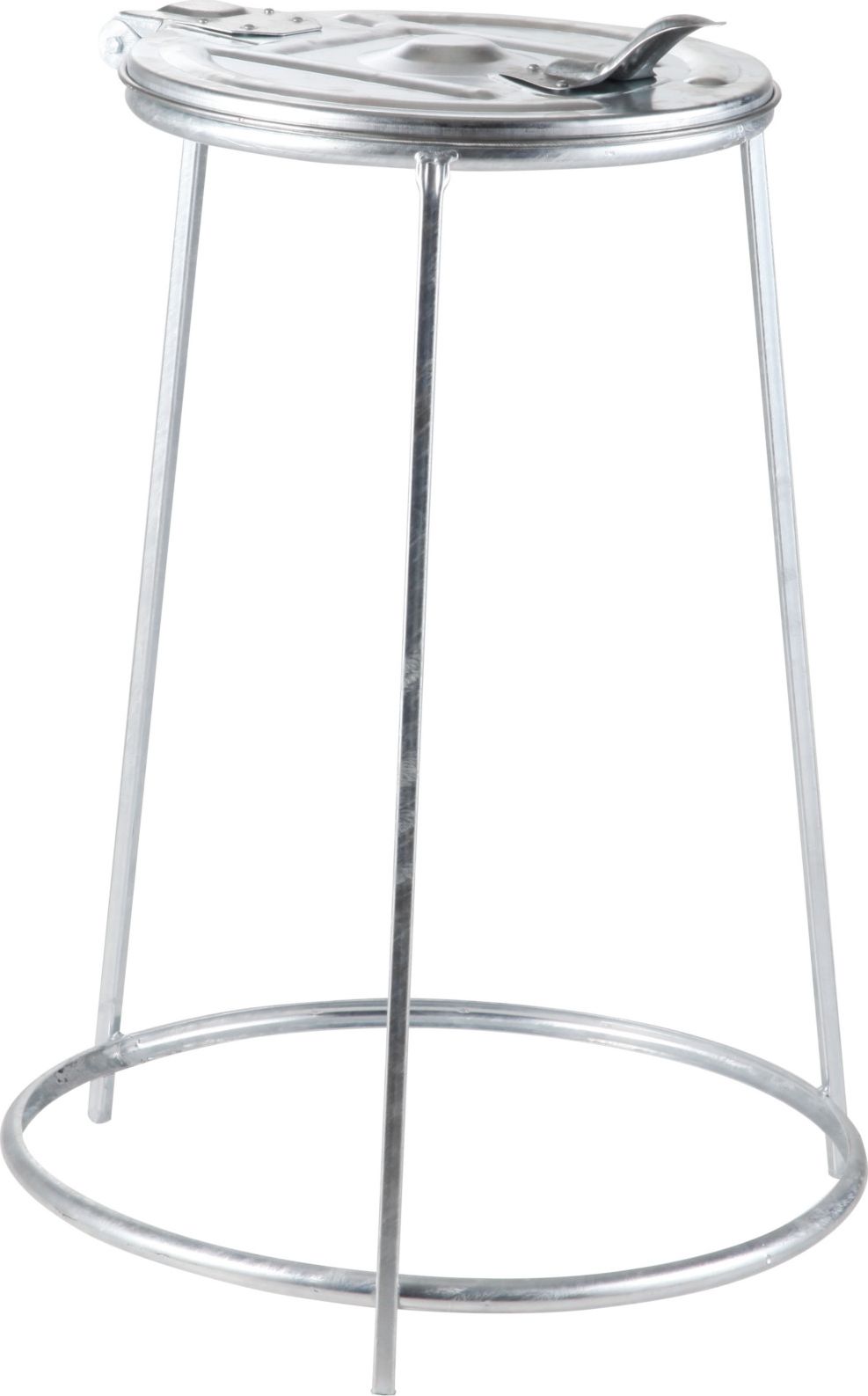 Kosz na śmieci Meva Metalowy stojak cateringowy na worki na śmieci z żelaznym wiekiem 120l