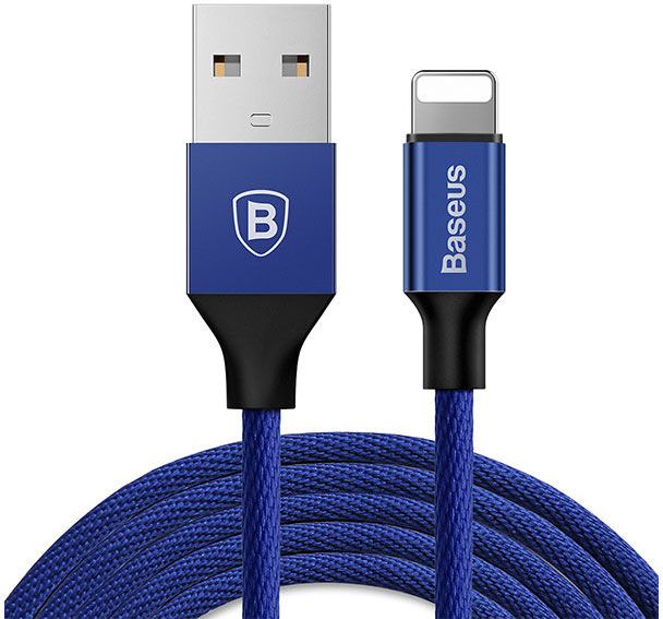 Kabel USB Baseus USB-A - Lightning 1.2 m Niebieski (25264-uniw)