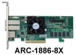 Areca Raid Controller ARC-1886-8X 8-Port Tri Mode PCIe 4.0 x8 2x SFF 8644 (extern) LP