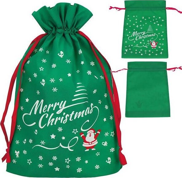 Springos Worek na prezenty pod choinkę torba św. Mikołaja zielona UNIWERSALNY