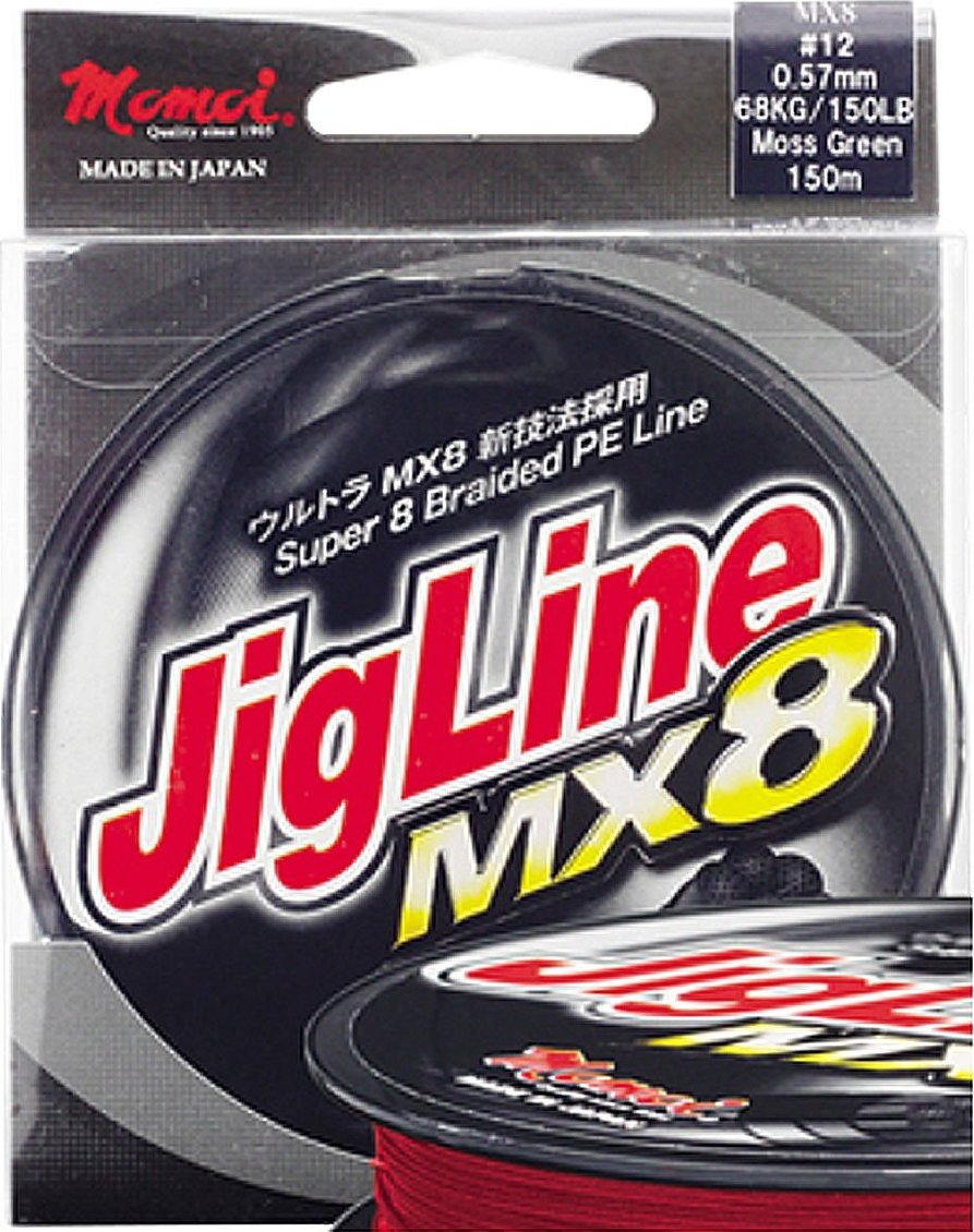 MOMOI JigLine MX8 0.16mm 11kg 150m czerwona - plecionka spinningowa