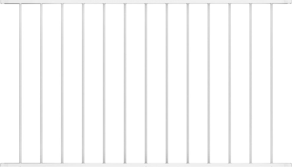 vidaXL Panel ogrodzeniowy, kryta proszkowo stal, 1,7x1,25 m, biały
