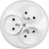 Timex NEFRYT Gniazdo potrójne z/u natynkowe białe NT-36