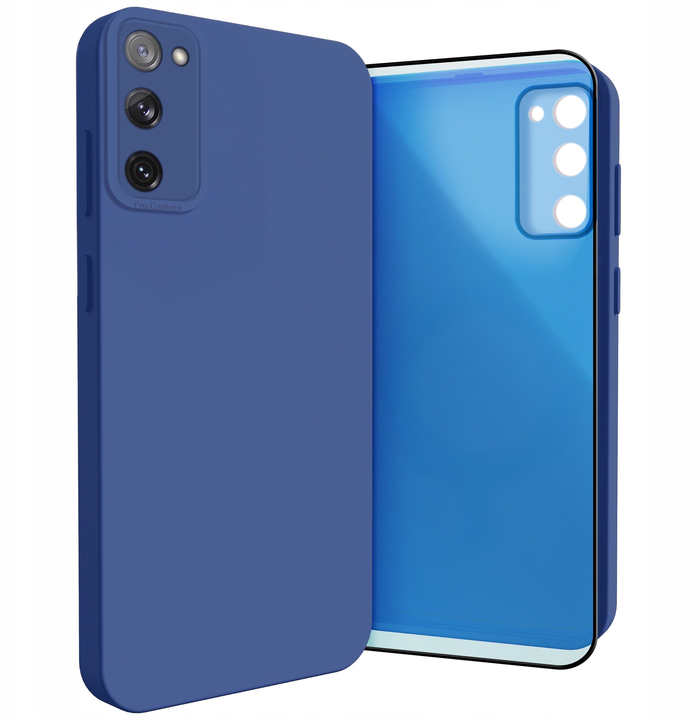 Etui do Samsung Galaxy S20 FE (Osłona Kamery, Granatowe, Ochronne) Szkło