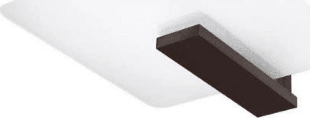 Lampa sufitowa Sollux Nasufitowy plafon Lappo SL.1097 Sollux kwadrat biały drewno wenge