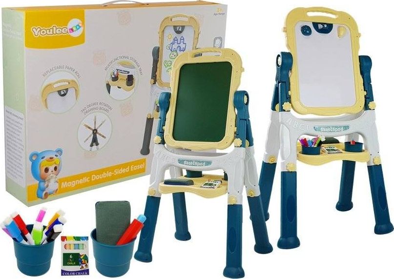 Lean Sport Tablica Dwustronna Magnetyczna-Kredowa Niebieska