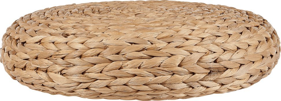 Beliani Puf z hiacyntu wodnego 40 cm naturalny WAHOO
