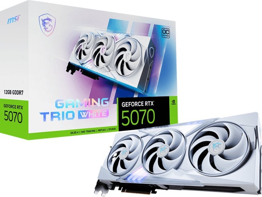 Karta graficzna MSI GeForce RTX 5070 Gaming Trio OC White 12GB GDDR7