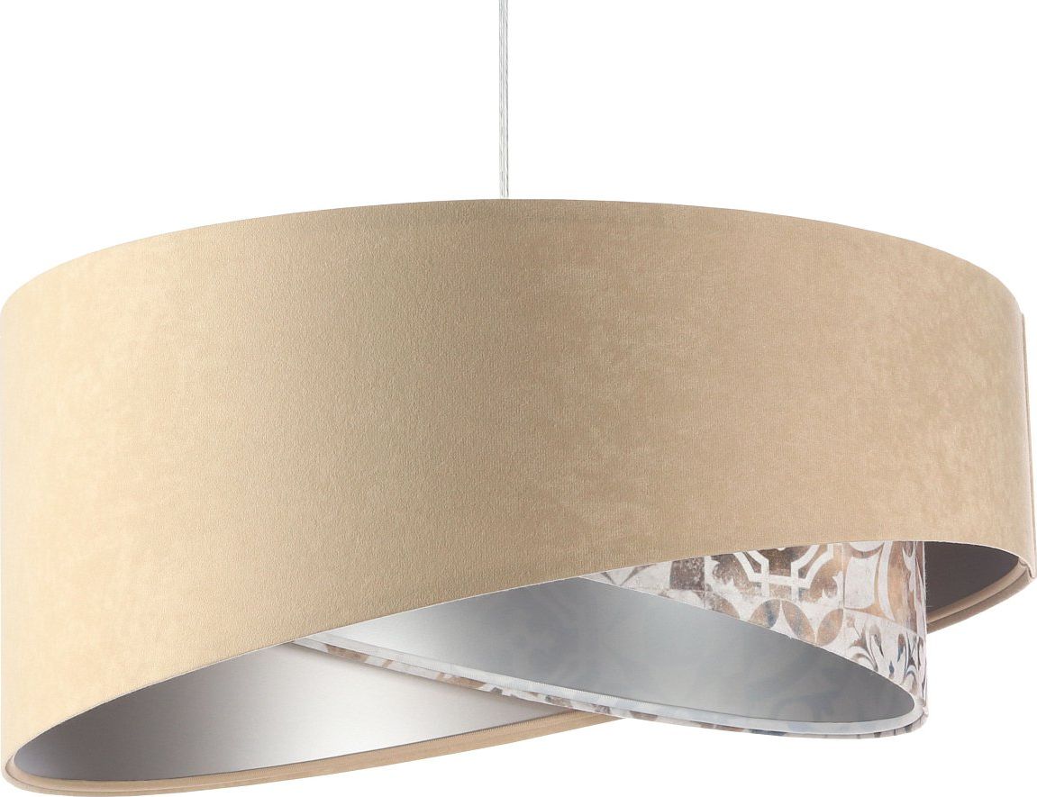 Lampa wisząca BPS KONCEPT Lampa wisząca SANDERLING beżowa/srebrna