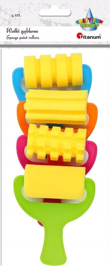 Titanum Wałki gąbkowe z fakturami 4szt.