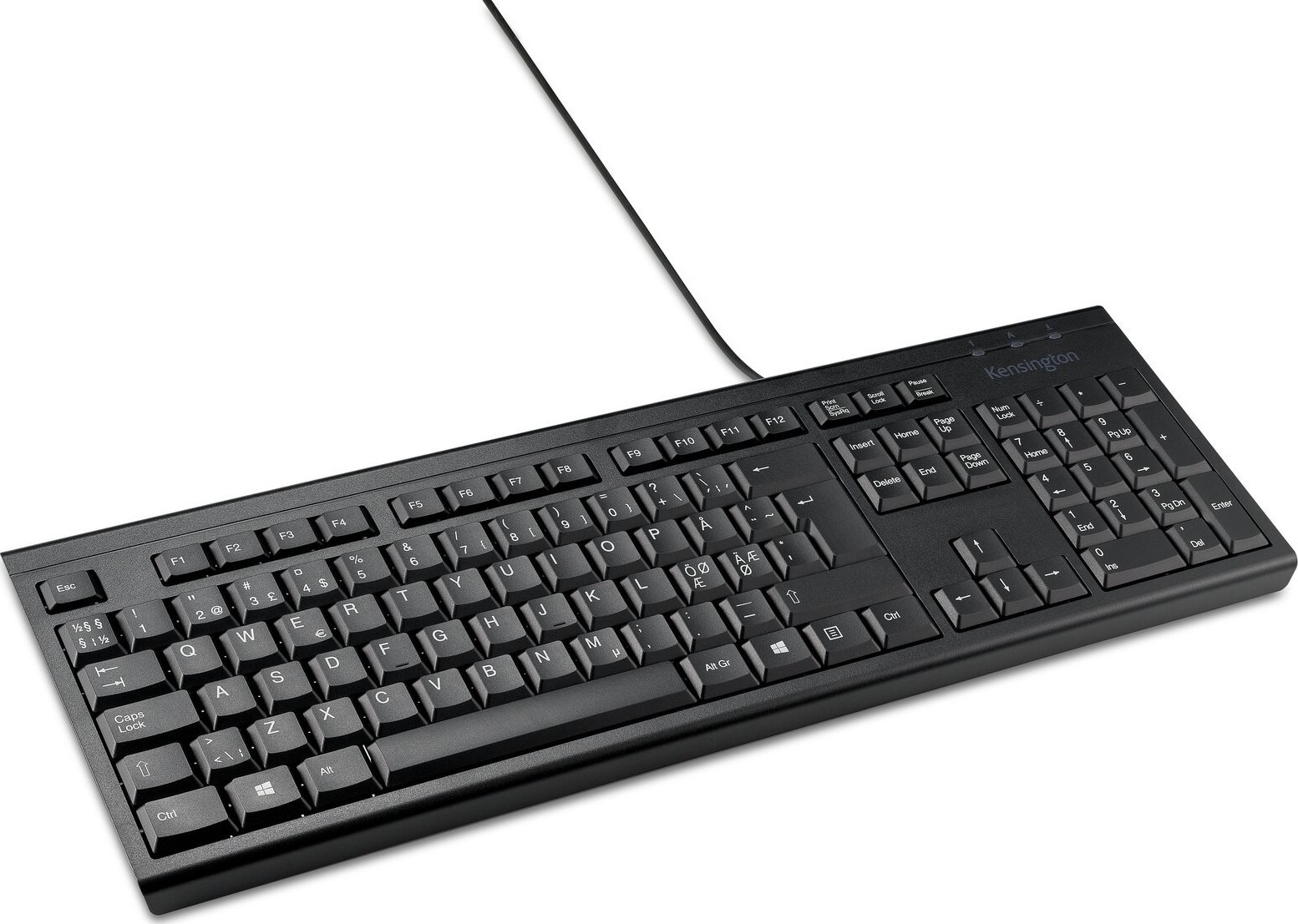 Klawiatura Kensington KB100 EQ* klawiatura Dom/Biuro USB QWERTY Skandynawia Czarny