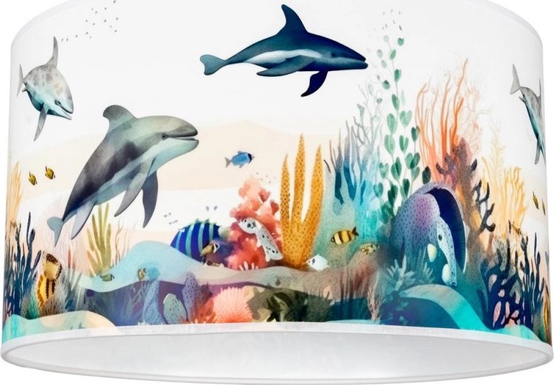 Lampa sufitowa dziecięca plafon OCEAN 2 biała 1 x E27 0919