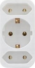 REV REV transition plug 2-fold + 1 Safety contact white