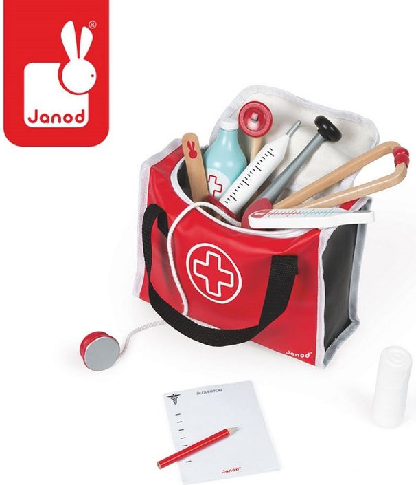 Janod Zestaw lekarza z 10 akcesoriami (J06513)