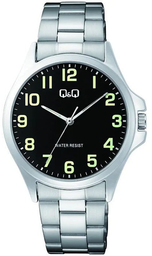 Zegarek Q&Q C36A-006P męski klasyczny czarna tarcza świecące cyfry .