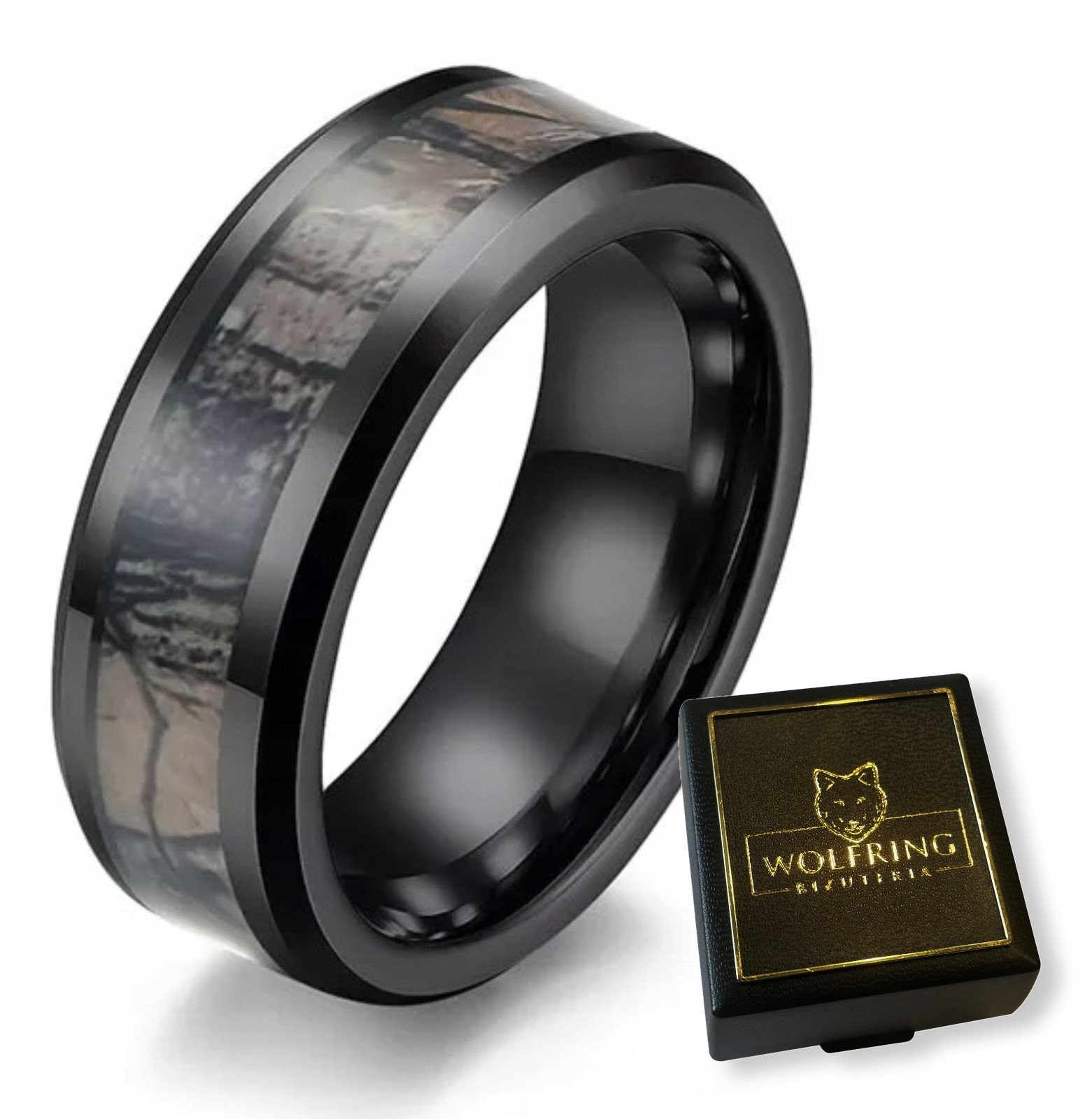 PIERŚCIEŃ OBRĄCZKA z Wolframu WOLFRING EU19 US09