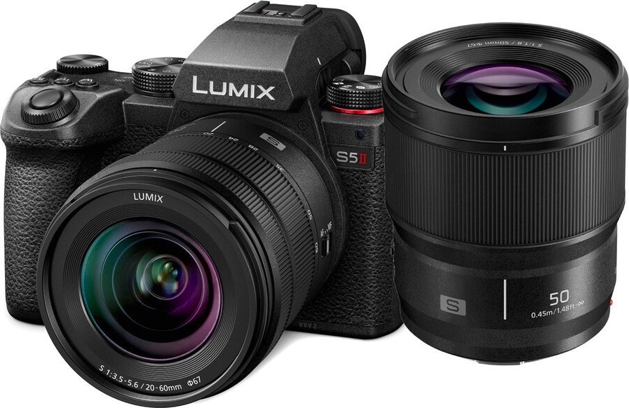 Aparat Panasonic Lumix S5 II + S 20-60 mm f/3.5-5.6 + S 50 mm f/1.8 (DC-S5M2WE)