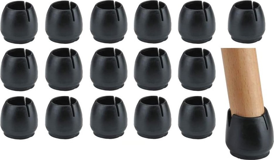 NAKŁADKI Z FILCEM NA NOGI KRZESŁA OCHRONNE SILIKONOWE ZESTAW 16szt 12-16 mm