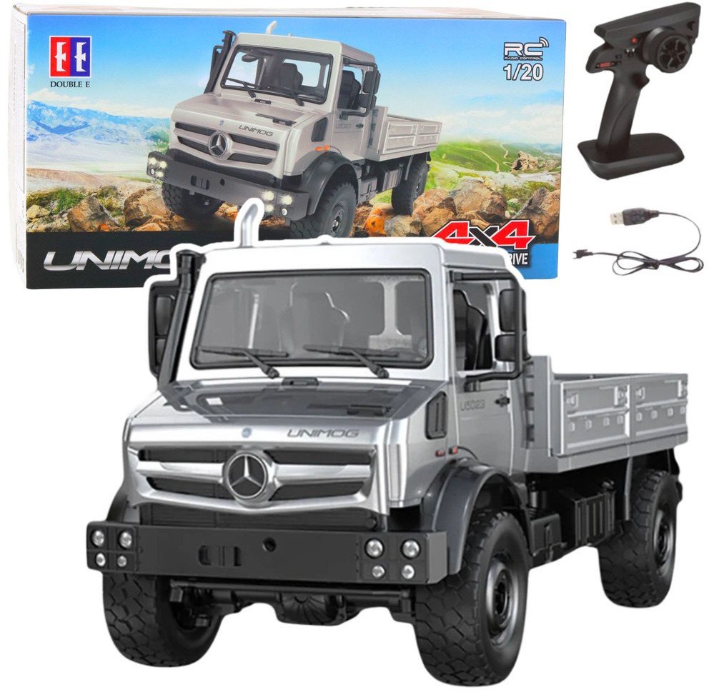 Samochód Terenowy Mercedes Unimog Zdalnie Sterowany RC 4x4 1:20 Double E