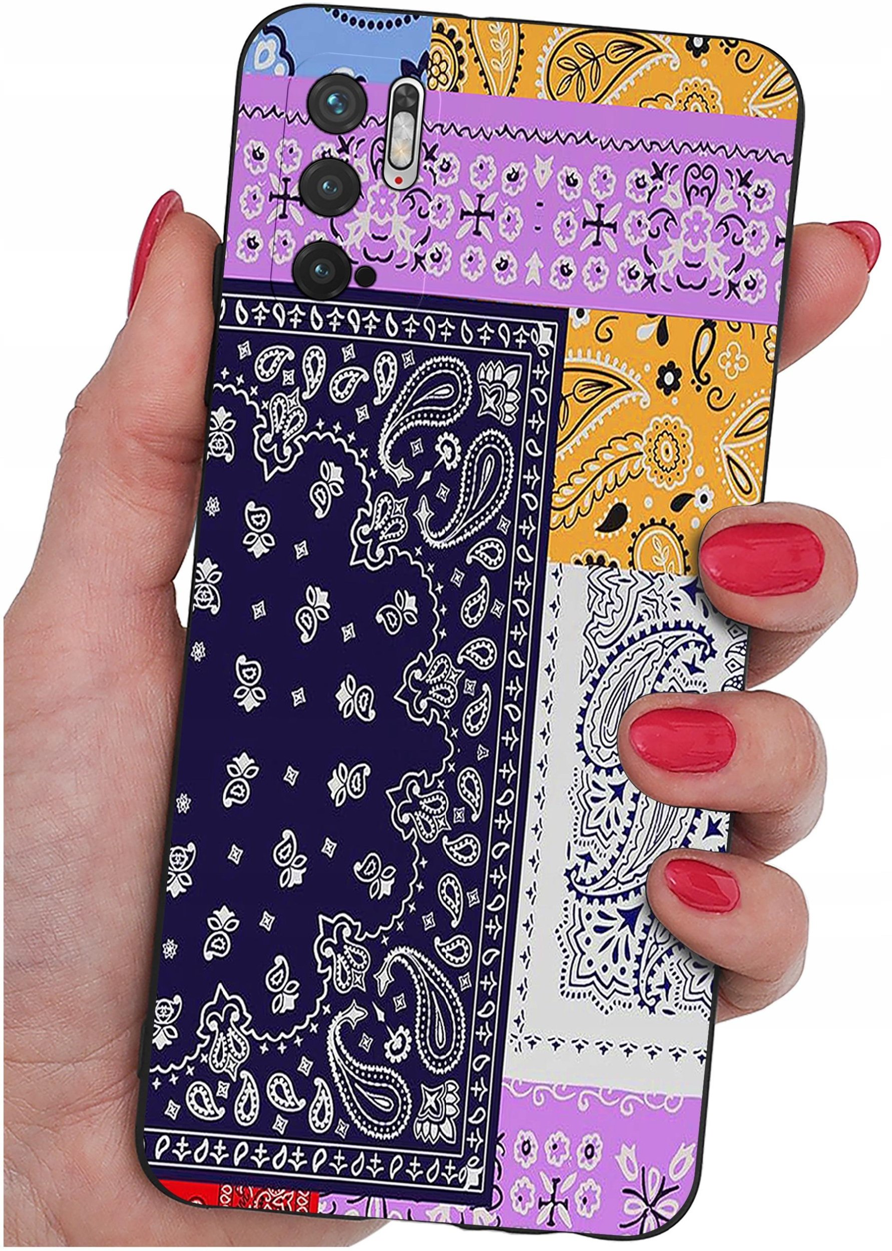 ETUI do Xiaomi Redmi Note 10 5G | WZORY | SILIKONOWE MATT CASE + SZKŁO 9H