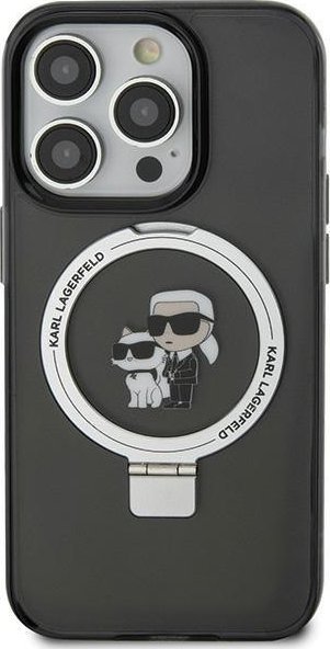 Karl Lagerfeld Karl Lagerfeld KLHMN61HMRSKCK iPhone 11 / Xr 6.1" czarny/black hardcase Ring Stand Karl&Choupettte MagSafe