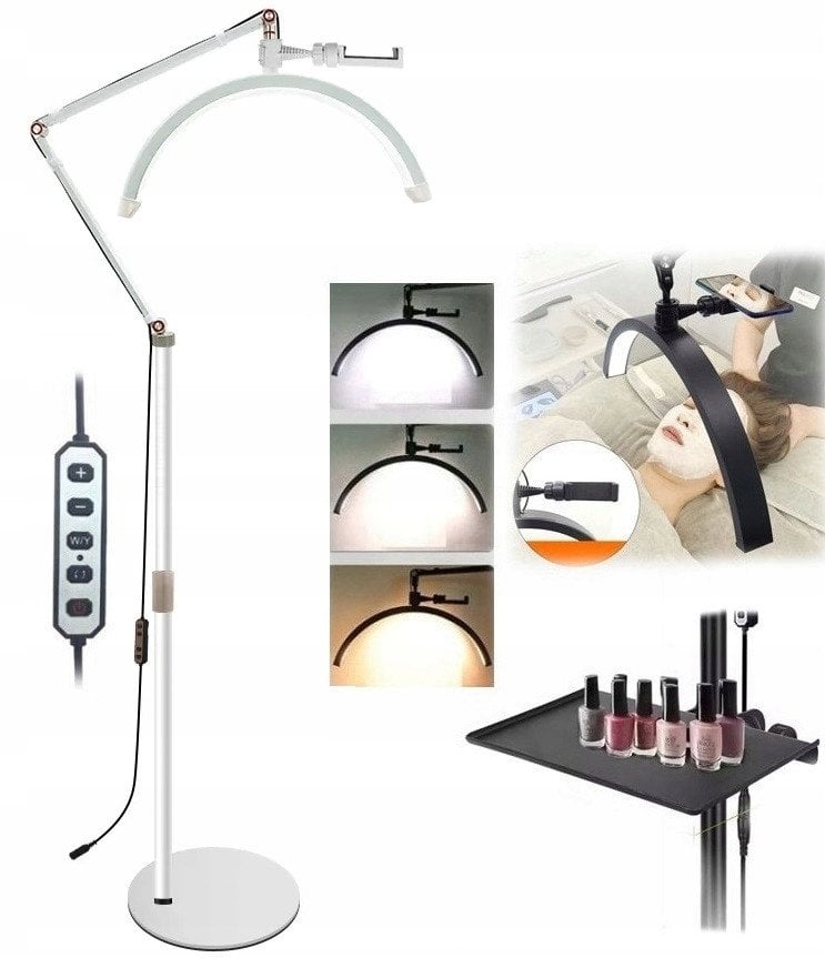 Lampa Led Kosmetyczna Bezcieniowa Wysoka Moon Do Makijażu Paznokci Rzęs 24w / Gx490 / Biały