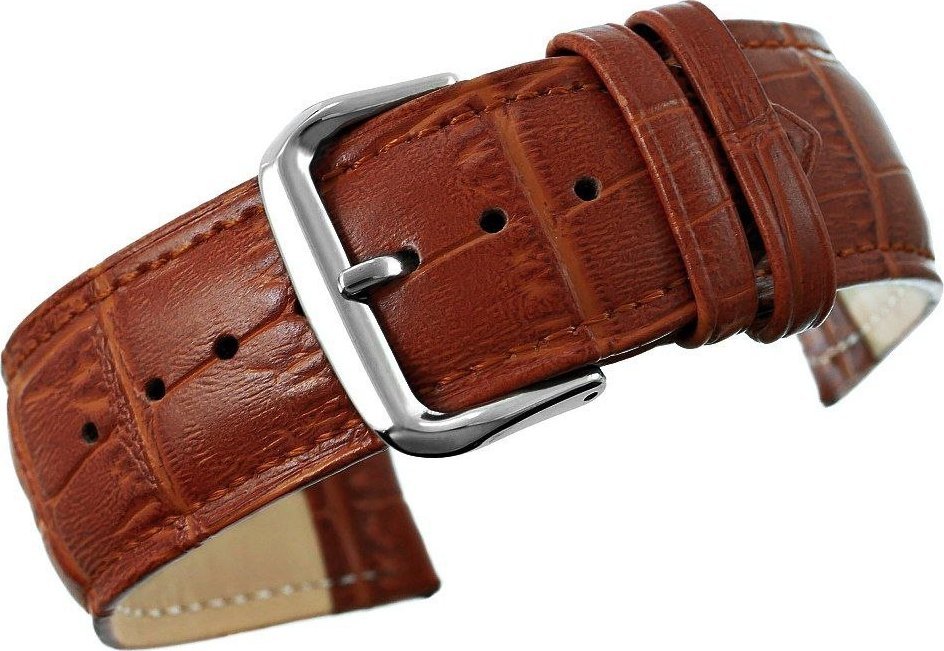 Pasek do zegarka - Skóra 24 mm 24K6 Jasno brązowy