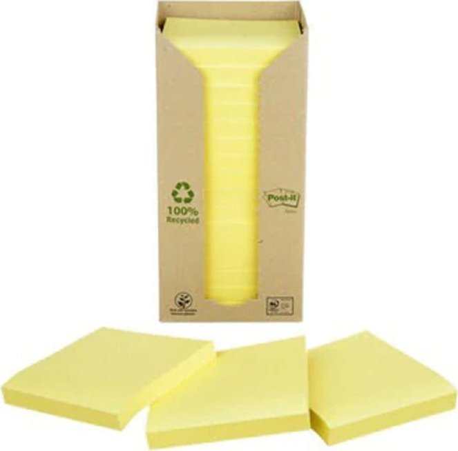 Post-It 3M Bloczek samoprzylepny ekologiczny POST-IT® (R330-1T), 76x76mm, żółty