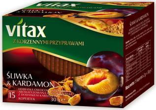 Vitax HERBATA VITAX ŚLIWKA&KARDAMON 15 TOREBEK W KOPERTKACH 6662622