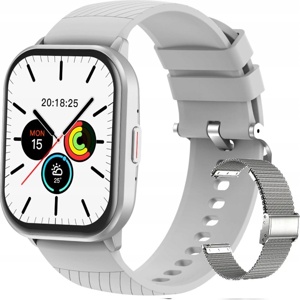 Smartwatch Rubicon SmartWatch Rubicon RNCF34 srebrny BT Call rozmowy .