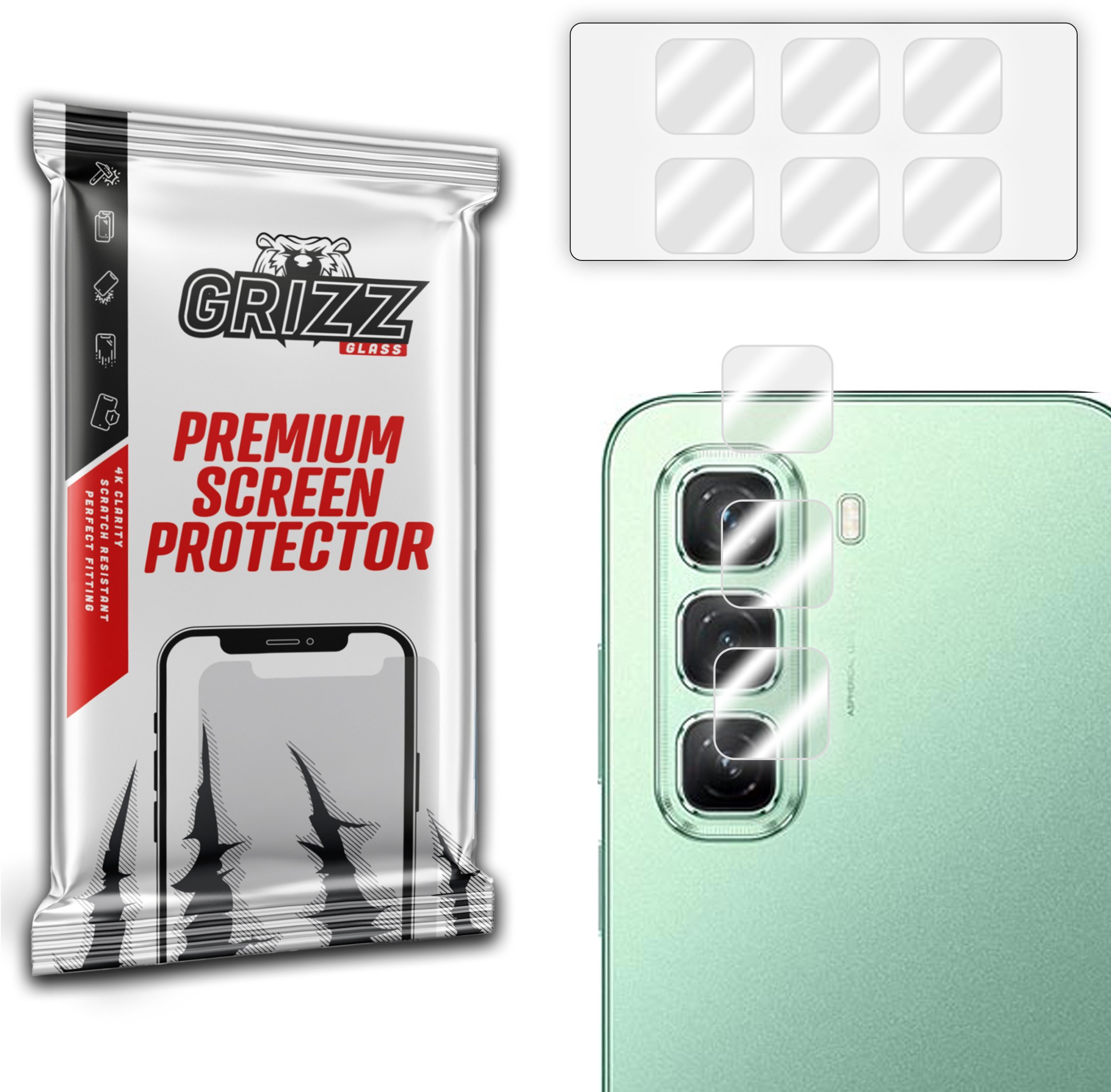 Szkło na aparat GrizzGlass HybridGlass Camera do Infinix Hot 50 4G