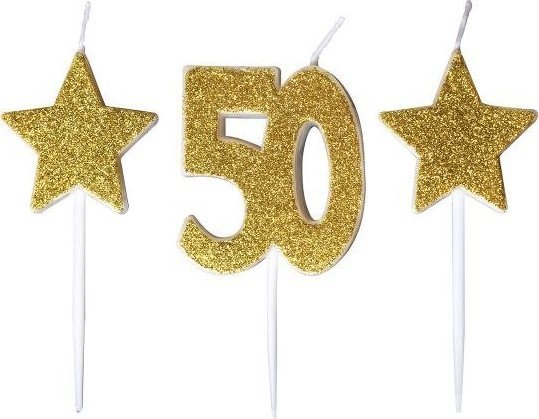MK TRADE Świeczki urodzinowe z gwiazdkami 50 SH-588-50