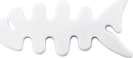 Hurtel Zwijacz organizer kabla słuchawek w kształcie ryby biały Zwijacz organizer kabla słuchawek w kształcie ryby biały